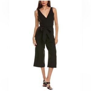 Sam Edelman Women's Wide Legs Black Crop Jumpsuit Sz 8